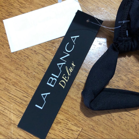 LA BLANCA NWT Women’s Halter Bikini Top  34D, 38D - Picture 8 of 11